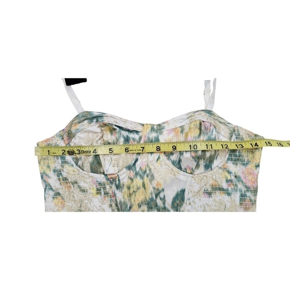 Alice + Olivia Daphne Bustier Corset Floral Jacquard Mini Dress Green Women's 2 - Picture 10 of 13
